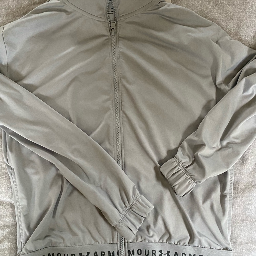 Under Armour gray zip up light jacket